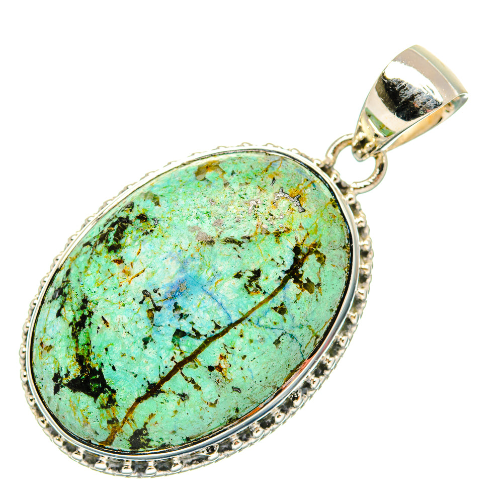 Tibetan Turquoise Pendants handcrafted by Ana Silver Co - PD31195 - Photo 2