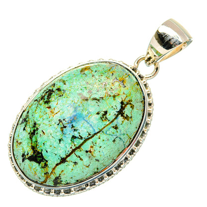 Tibetan Turquoise Pendants handcrafted by Ana Silver Co - PD31195 - Photo 2