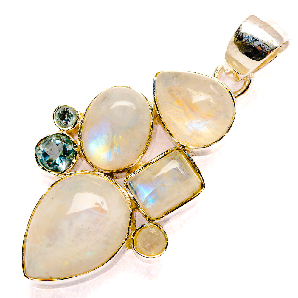 Rainbow Moonstone Pendants handcrafted by Ana Silver Co - PD31215 - Photo 2