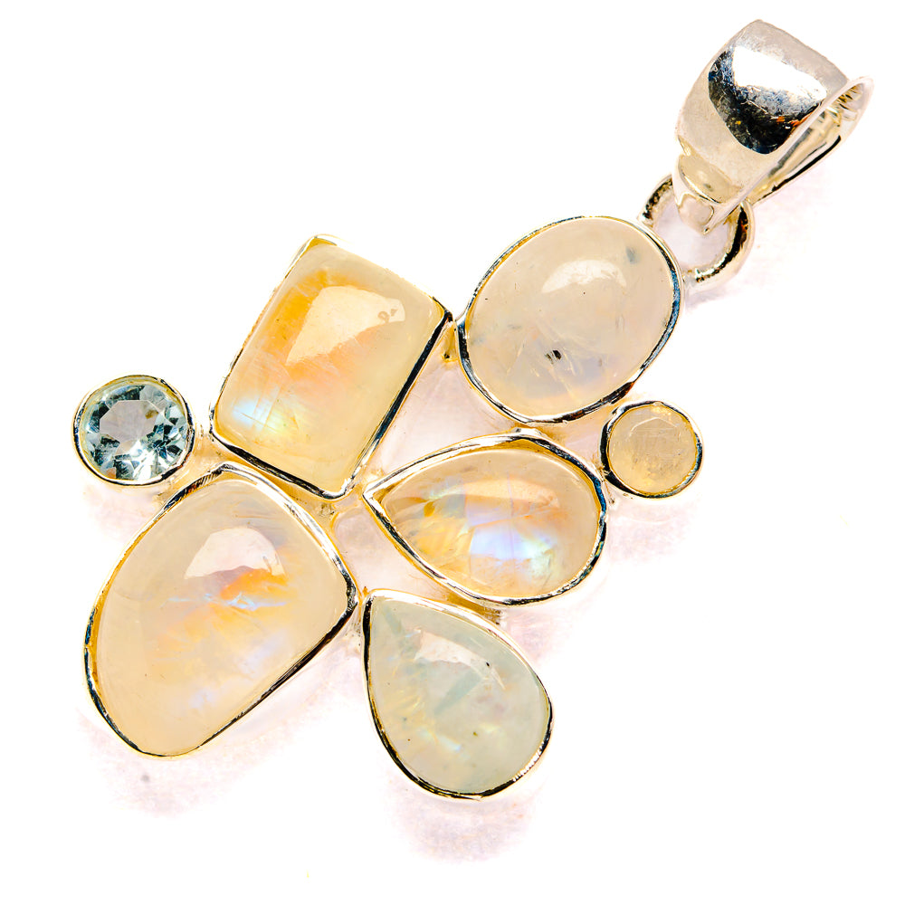 Rainbow Moonstone Pendants handcrafted by Ana Silver Co - PD31216 - Photo 2
