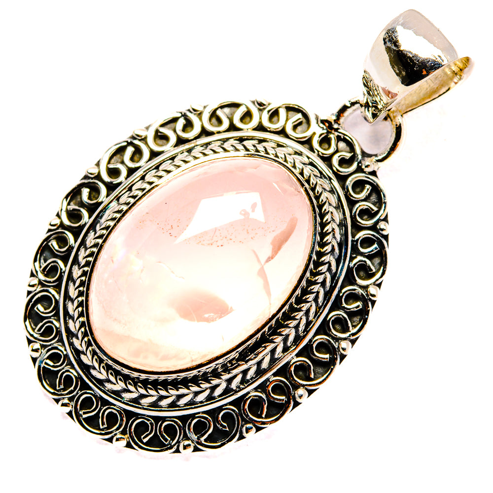 Rose Quartz Pendants handcrafted by Ana Silver Co - PD31220 - Photo 2