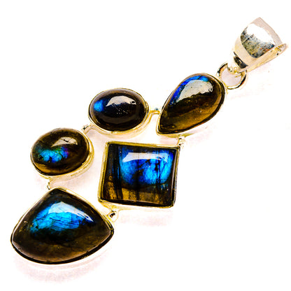 Labradorite Pendants handcrafted by Ana Silver Co - PD31229 - Photo 2