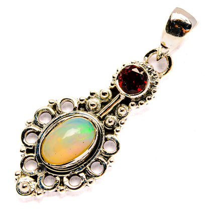 Ethiopian Opal Pendants handcrafted by Ana Silver Co - PD31240 - Photo 2