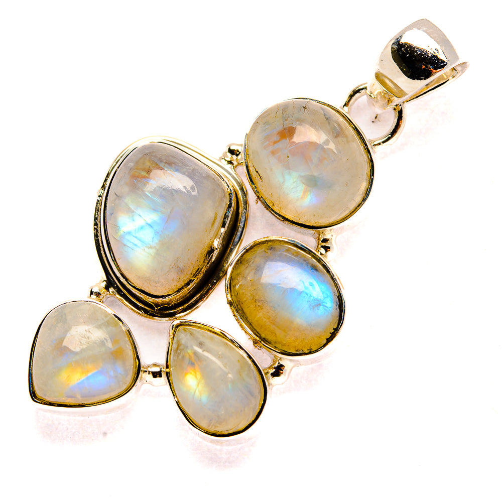 Rainbow Moonstone Pendants handcrafted by Ana Silver Co - PD31244 - Photo 2