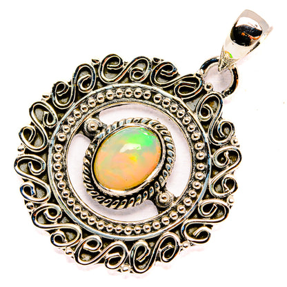 Ethiopian Opal Pendants handcrafted by Ana Silver Co - PD31254 - Photo 2