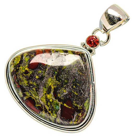 Rainforest Jasper Pendants handcrafted by Ana Silver Co - PD31258 - Photo 2