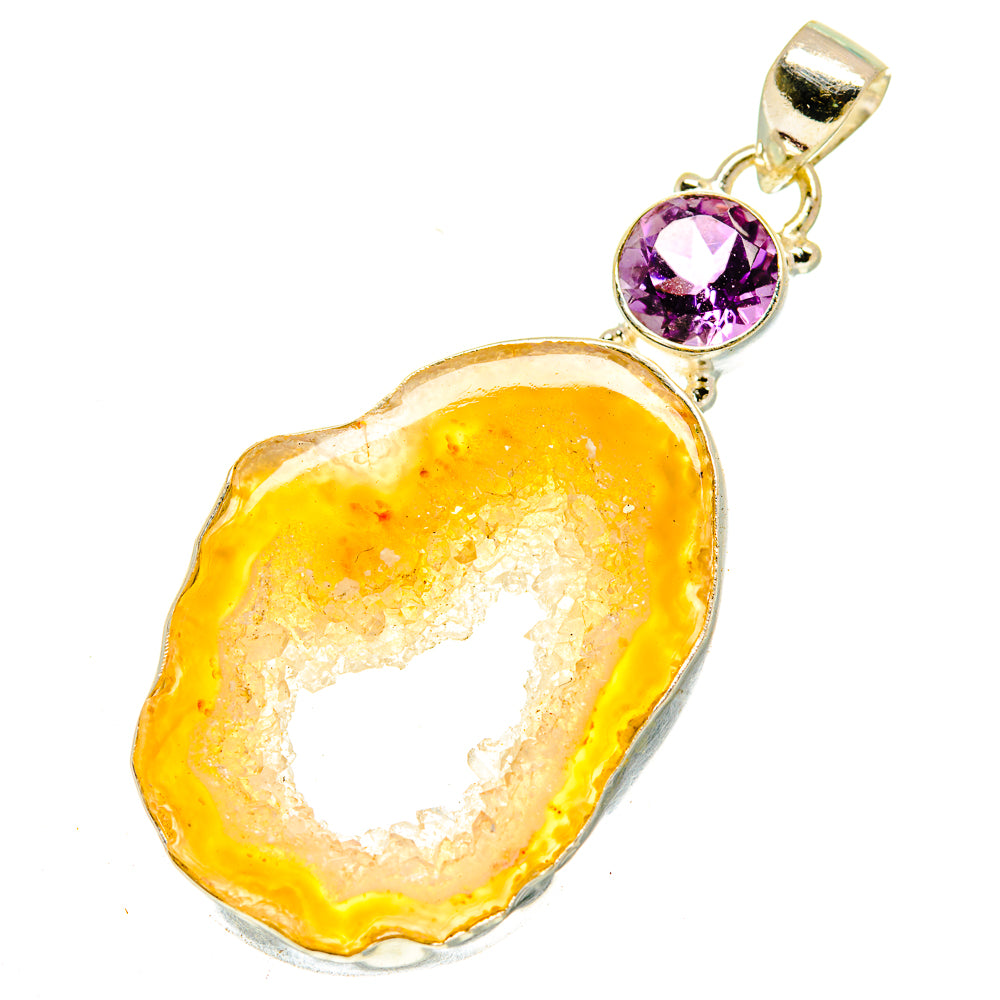 Geode Slice Pendants handcrafted by Ana Silver Co - PD3126