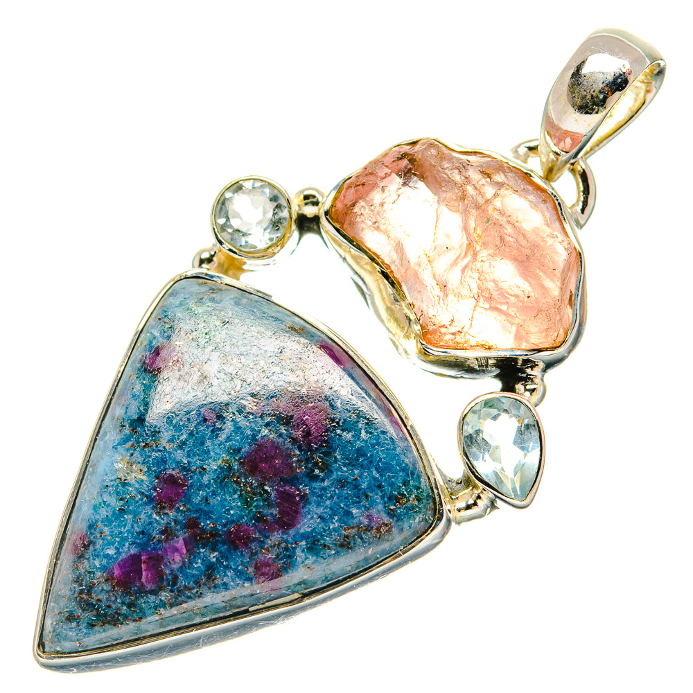 Ruby Fuchsite Pendants handcrafted by Ana Silver Co - PD31285 - Photo 2