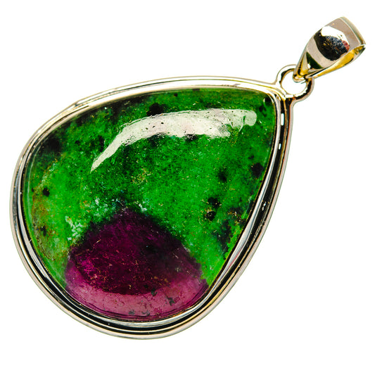 Ruby Zoisite Pendants handcrafted by Ana Silver Co - PD31287 - Photo 2