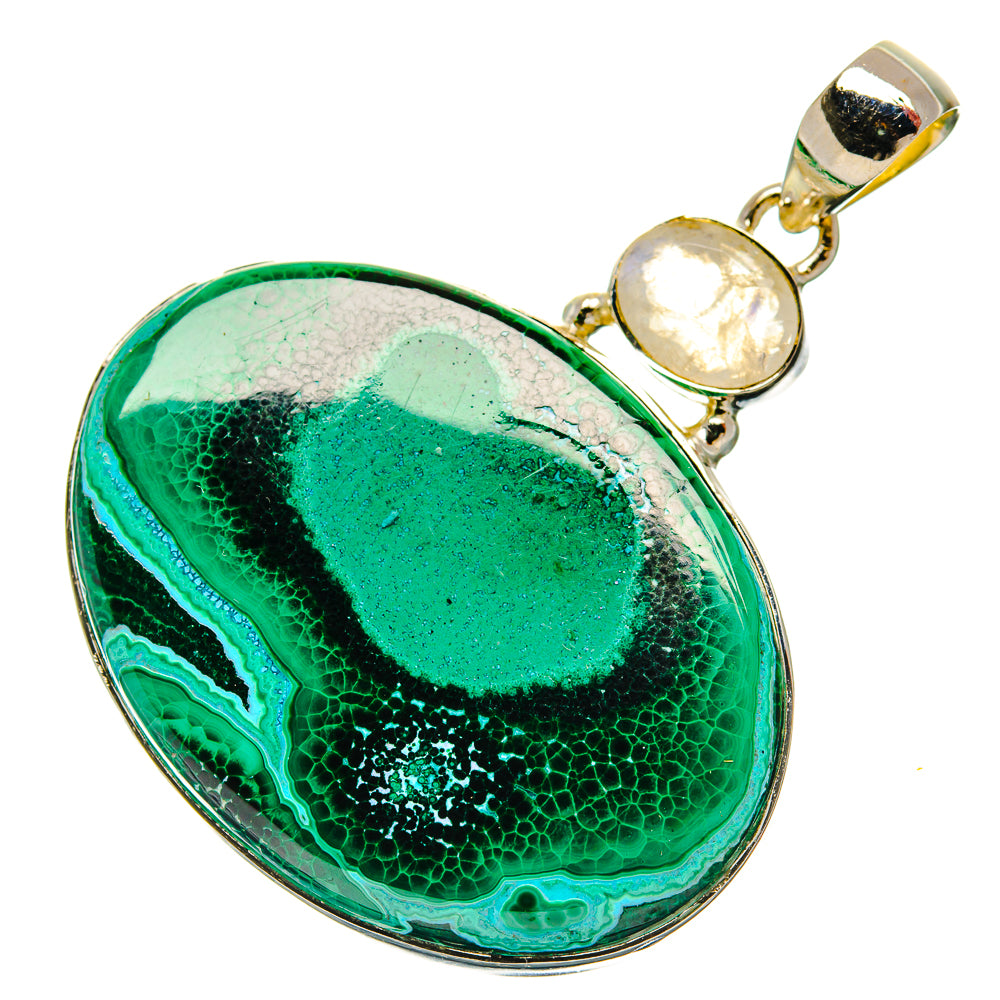 Malachite Pendants handcrafted by Ana Silver Co - PD31311 - Photo 2