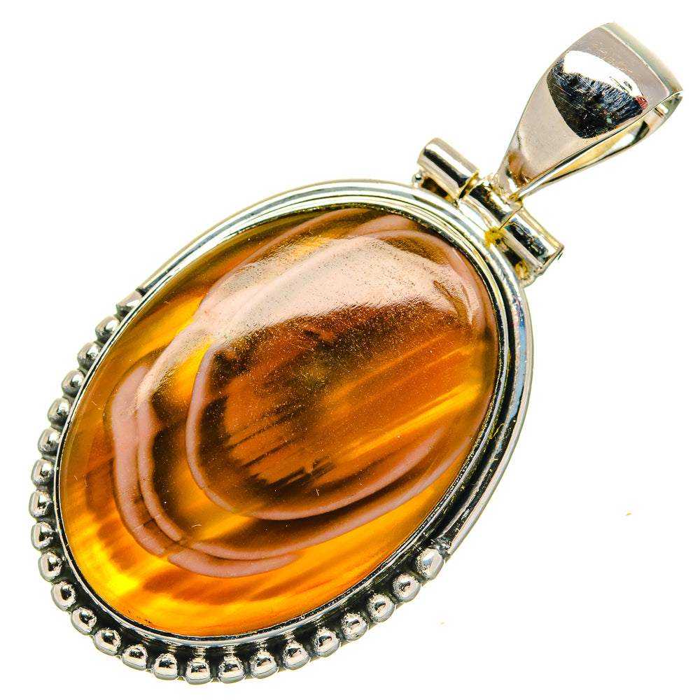 Botswana Agate Pendants handcrafted by Ana Silver Co - PD31313 - Photo 2