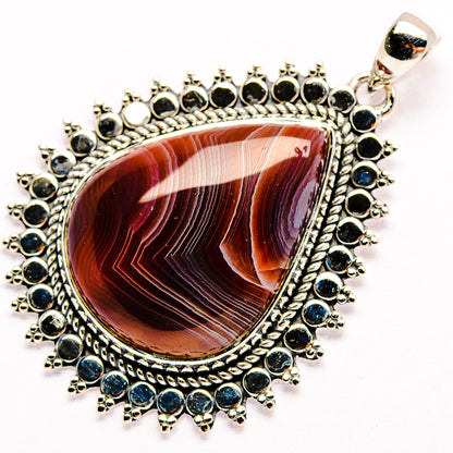 Red Botswana Agate Pendants handcrafted by Ana Silver Co - PD31327 - Photo 2