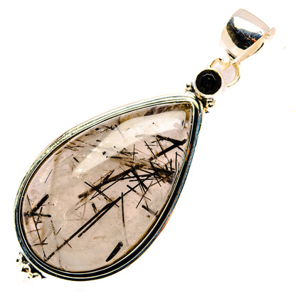 Tourmalinated Quartz Pendants handcrafted by Ana Silver Co - PD31333 - Photo 2