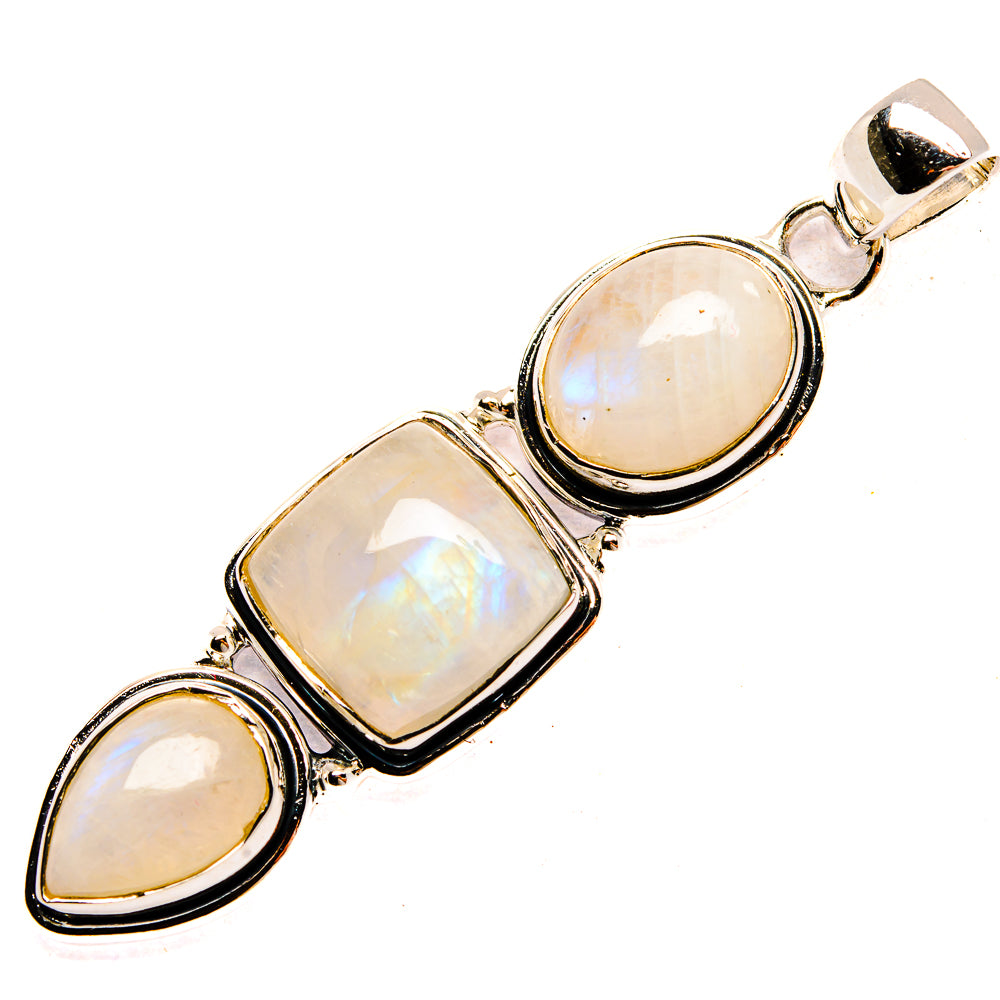 Rainbow Moonstone Pendants handcrafted by Ana Silver Co - PD31346 - Photo 2
