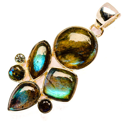 Labradorite Pendants handcrafted by Ana Silver Co - PD31347 - Photo 2