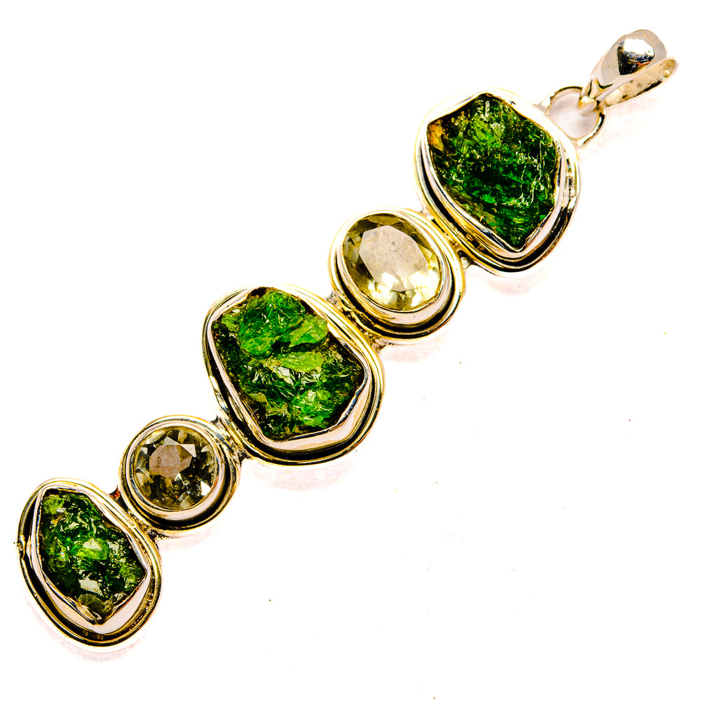 Chrome Diopside Pendants handcrafted by Ana Silver Co - PD31355 - Photo 2