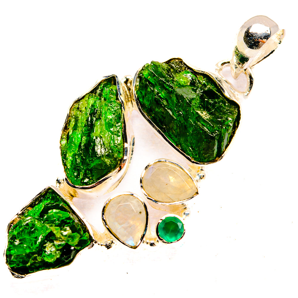 Chrome Diopside Pendants handcrafted by Ana Silver Co - PD31356 - Photo 2