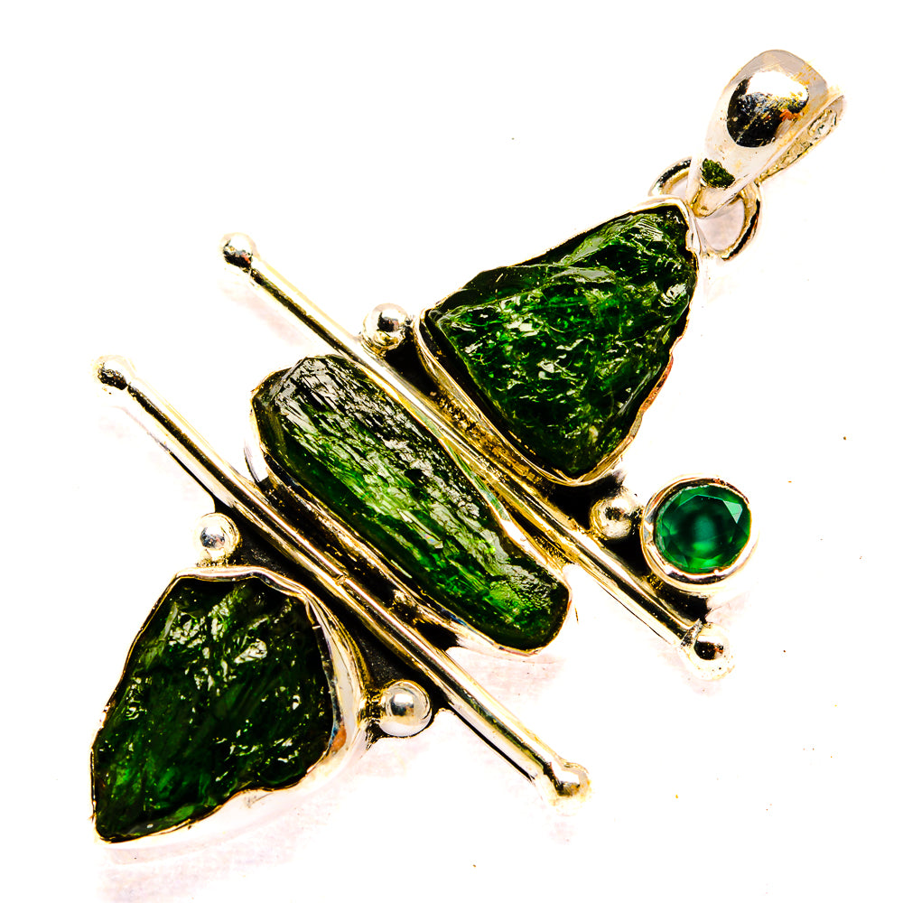 Chrome Diopside Pendants handcrafted by Ana Silver Co - PD31370 - Photo 2
