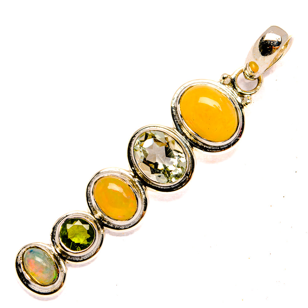 Ethiopian Opal Pendants handcrafted by Ana Silver Co - PD31379 - Photo 2