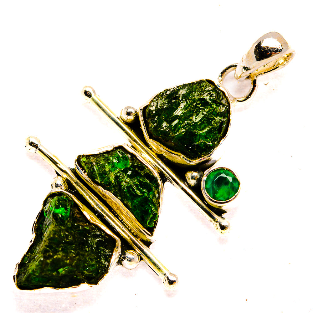 Chrome Diopside Pendants handcrafted by Ana Silver Co - PD31386 - Photo 2