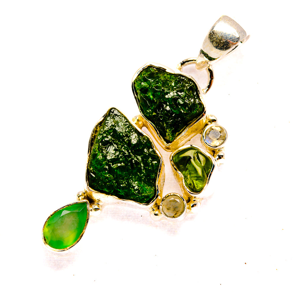 Chrome Diopside Pendants handcrafted by Ana Silver Co - PD31388 - Photo 2