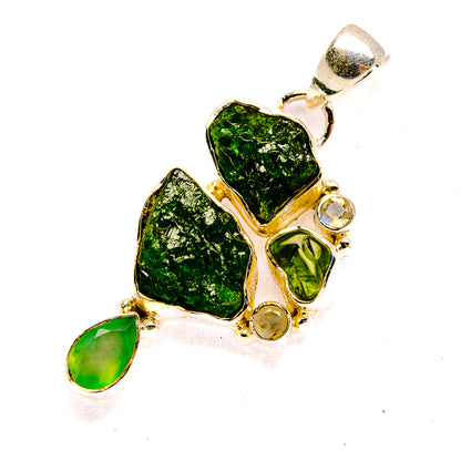 Chrome Diopside Pendants handcrafted by Ana Silver Co - PD31388 - Photo 2