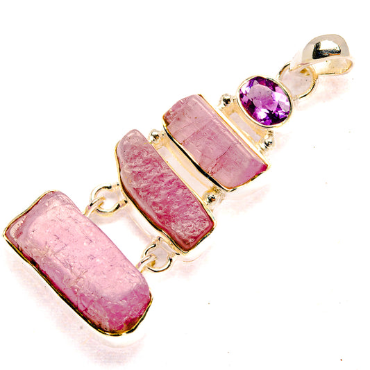 Kunzite Pendants handcrafted by Ana Silver Co - PD31390 - Photo 2