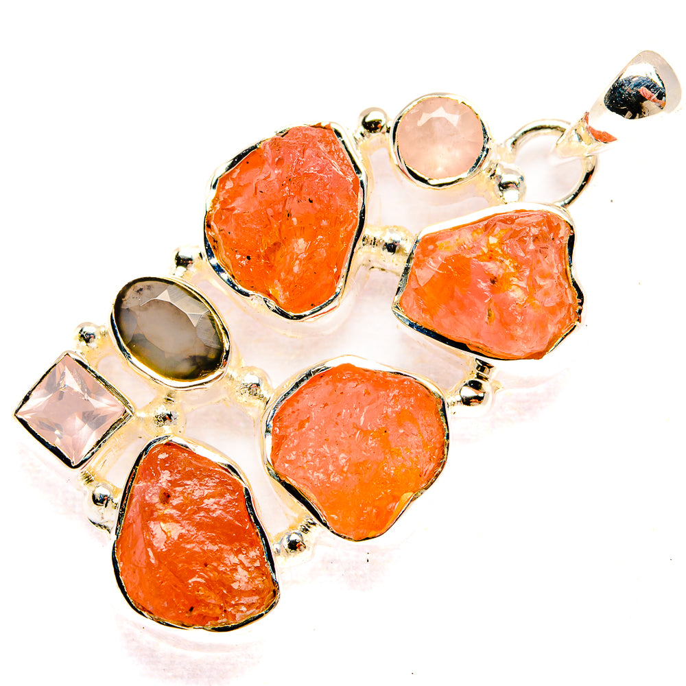 Rose Quartz Pendants handcrafted by Ana Silver Co - PD31391 - Photo 2