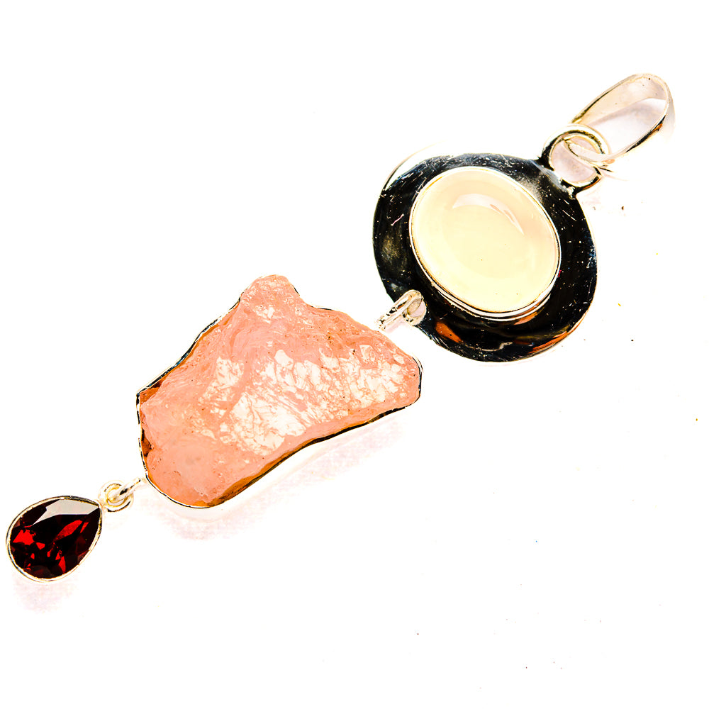 Rose Quartz Pendants handcrafted by Ana Silver Co - PD31409 - Photo 2