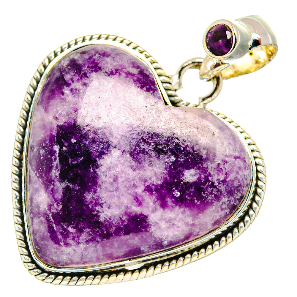 Lepidolite Pendants handcrafted by Ana Silver Co - PD31446 - Photo 2