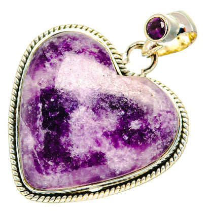 Lepidolite Pendants handcrafted by Ana Silver Co - PD31446 - Photo 2