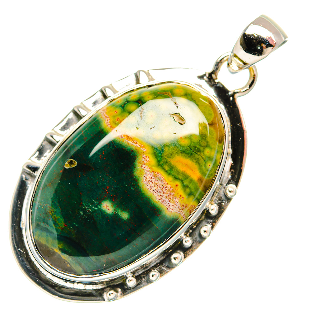 Ocean Jasper Pendants handcrafted by Ana Silver Co - PD31448 - Photo 2