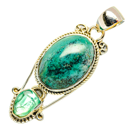 Tibetan Turquoise Pendants handcrafted by Ana Silver Co - PD31455 - Photo 2