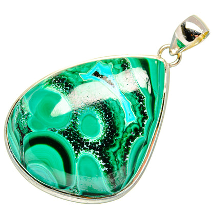 Malachite In Chrysocolla Pendants handcrafted by Ana Silver Co - PD31465 - Photo 2