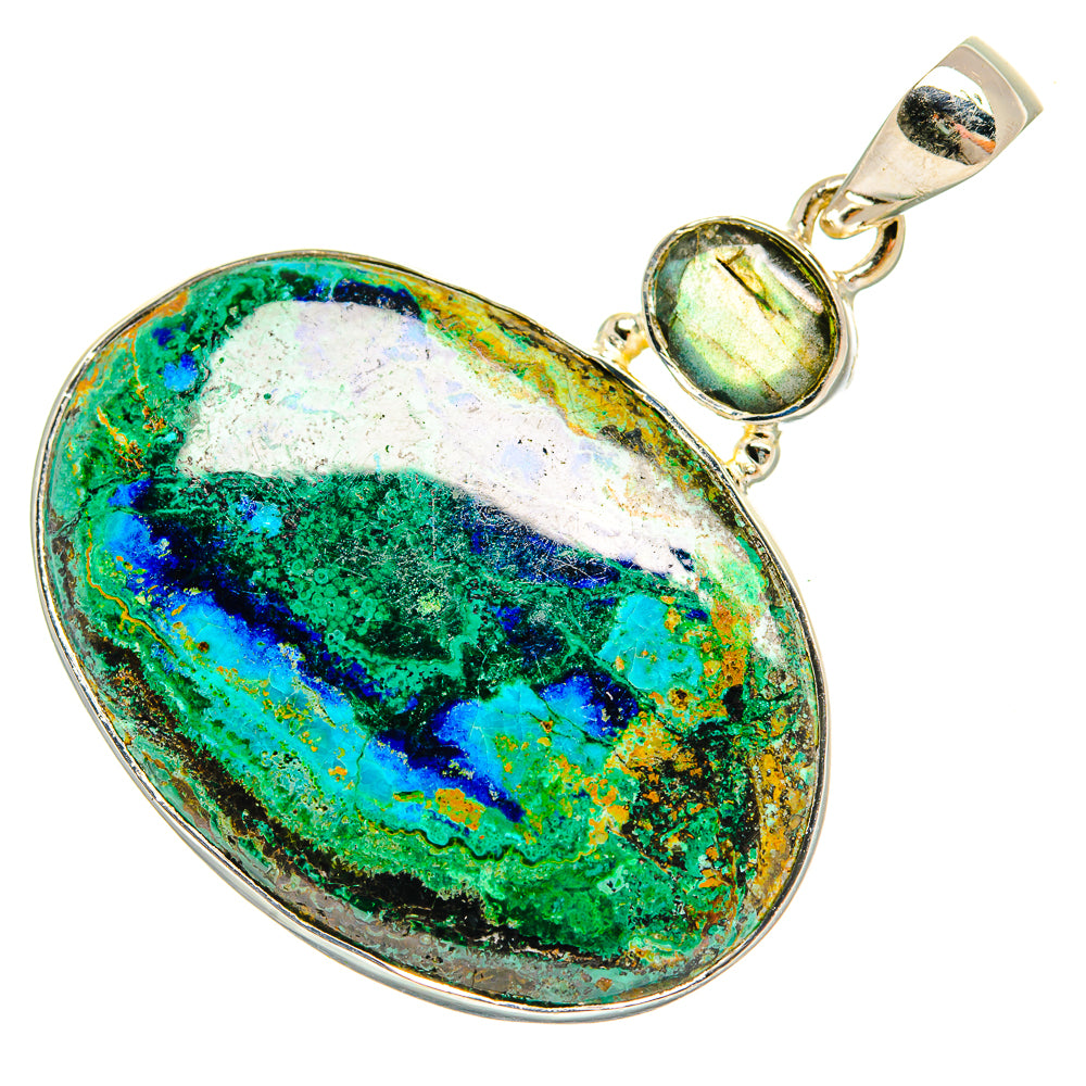 Chrysocolla Pendants handcrafted by Ana Silver Co - PD31467 - Photo 2