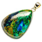 Azurite In Malachite Pendants handcrafted by Ana Silver Co - PD31480 - Photo 2