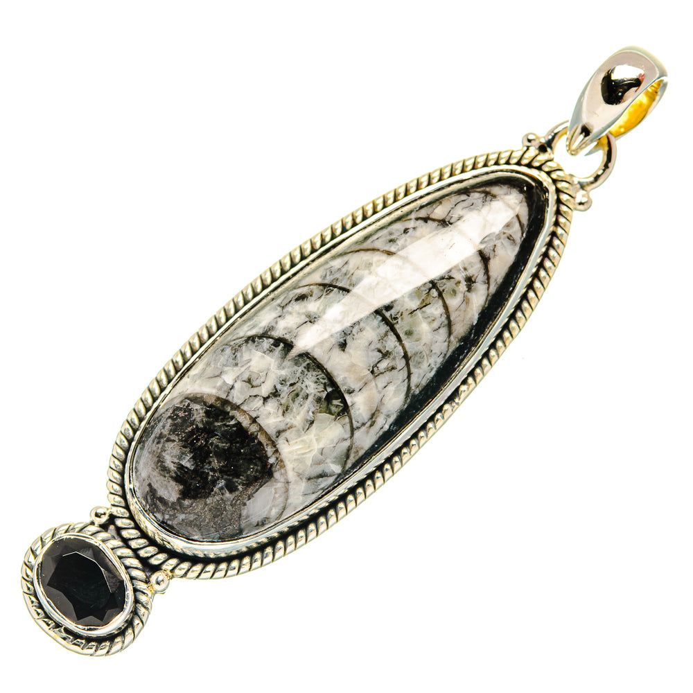 Orthoceras Fossil Pendants handcrafted by Ana Silver Co - PD31481 - Photo 2