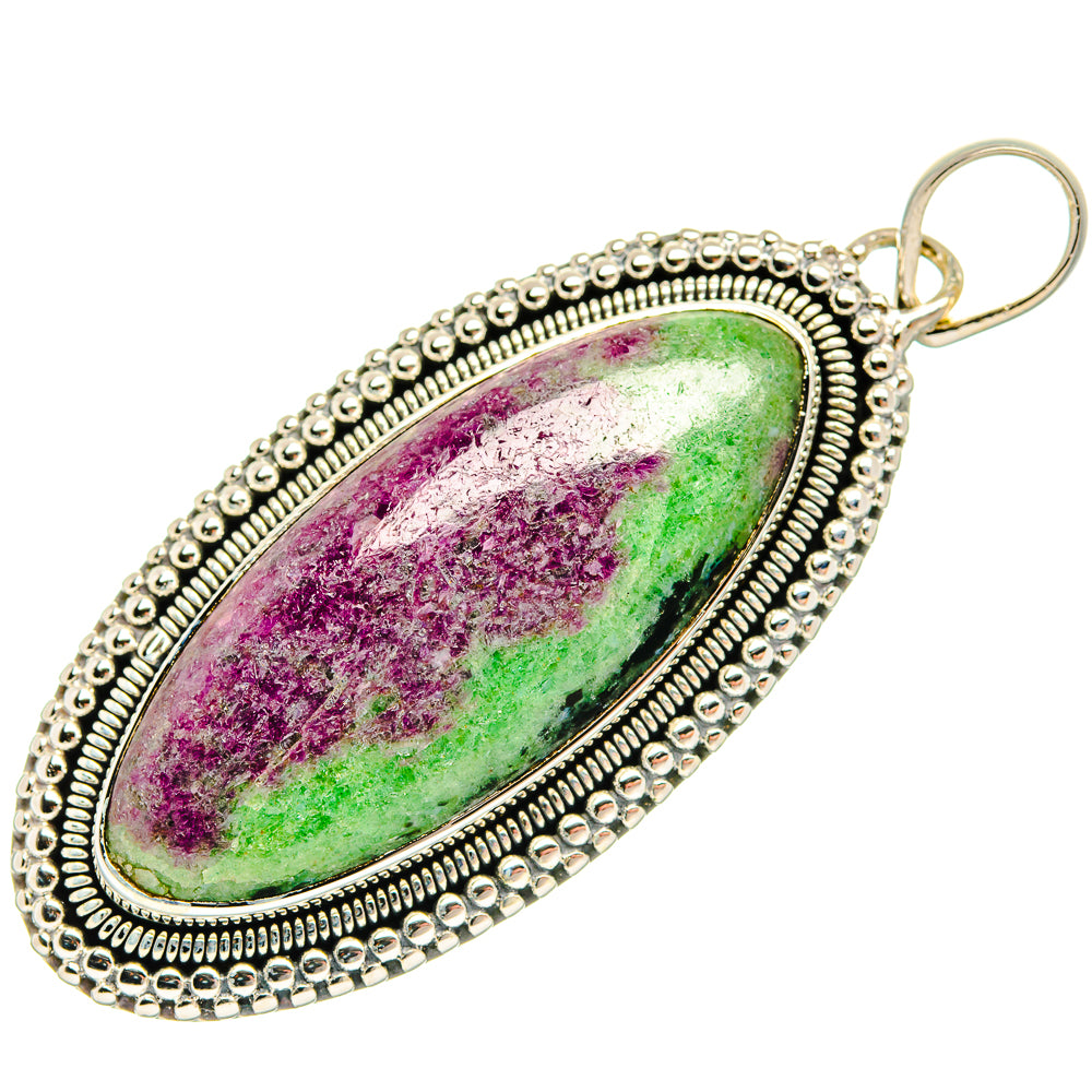 Ruby Zoisite Pendants handcrafted by Ana Silver Co - PD31490 - Photo 2
