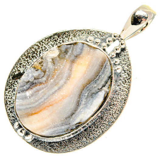 Plume Agate Pendants handcrafted by Ana Silver Co - PD31510 - Photo 2