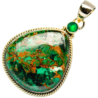 Green Moss Agate Pendants handcrafted by Ana Silver Co - PD31624 - Photo 2