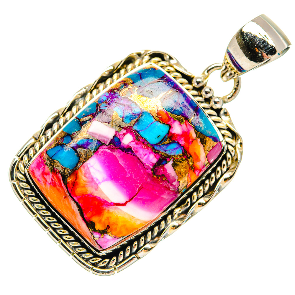 Ethiopian Opal Pendants handcrafted by Ana Silver Co - PD31637 - Photo 2