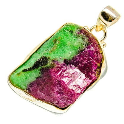 Ruby Zoisite Pendants handcrafted by Ana Silver Co - PD3164