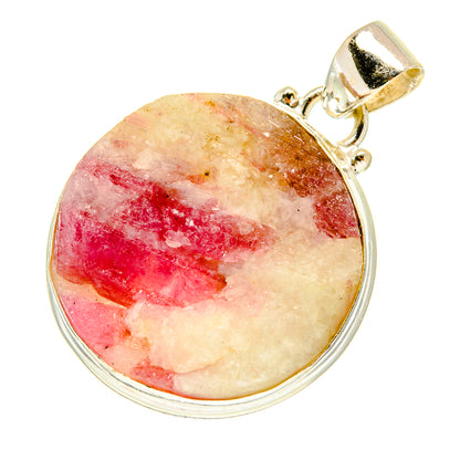 Pink Tourmaline In Quartz Pendants handcrafted by Ana Silver Co - PD3167