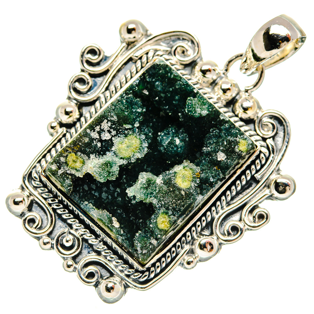 Ruby Fuchsite Pendants handcrafted by Ana Silver Co - PD31674 - Photo 2