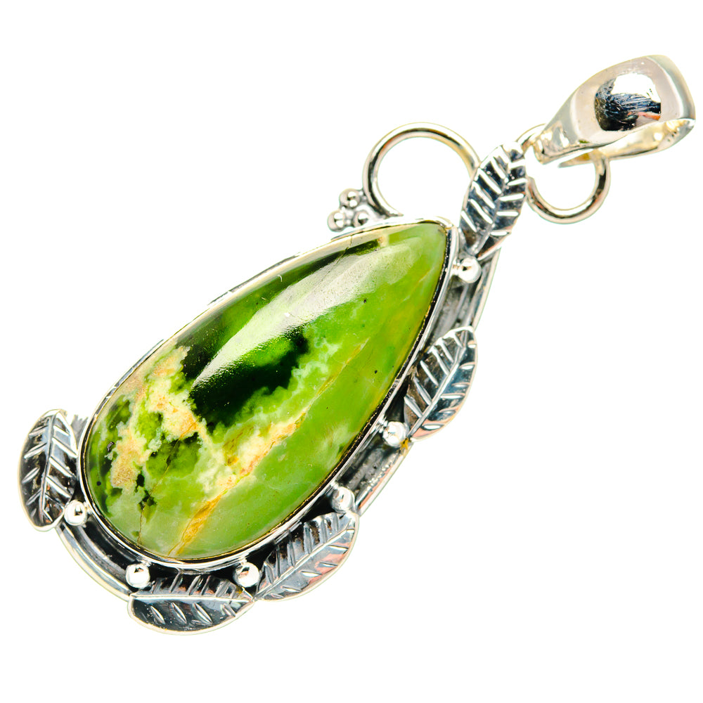 Chrome Diopside Pendants handcrafted by Ana Silver Co - PD31712 - Photo 2
