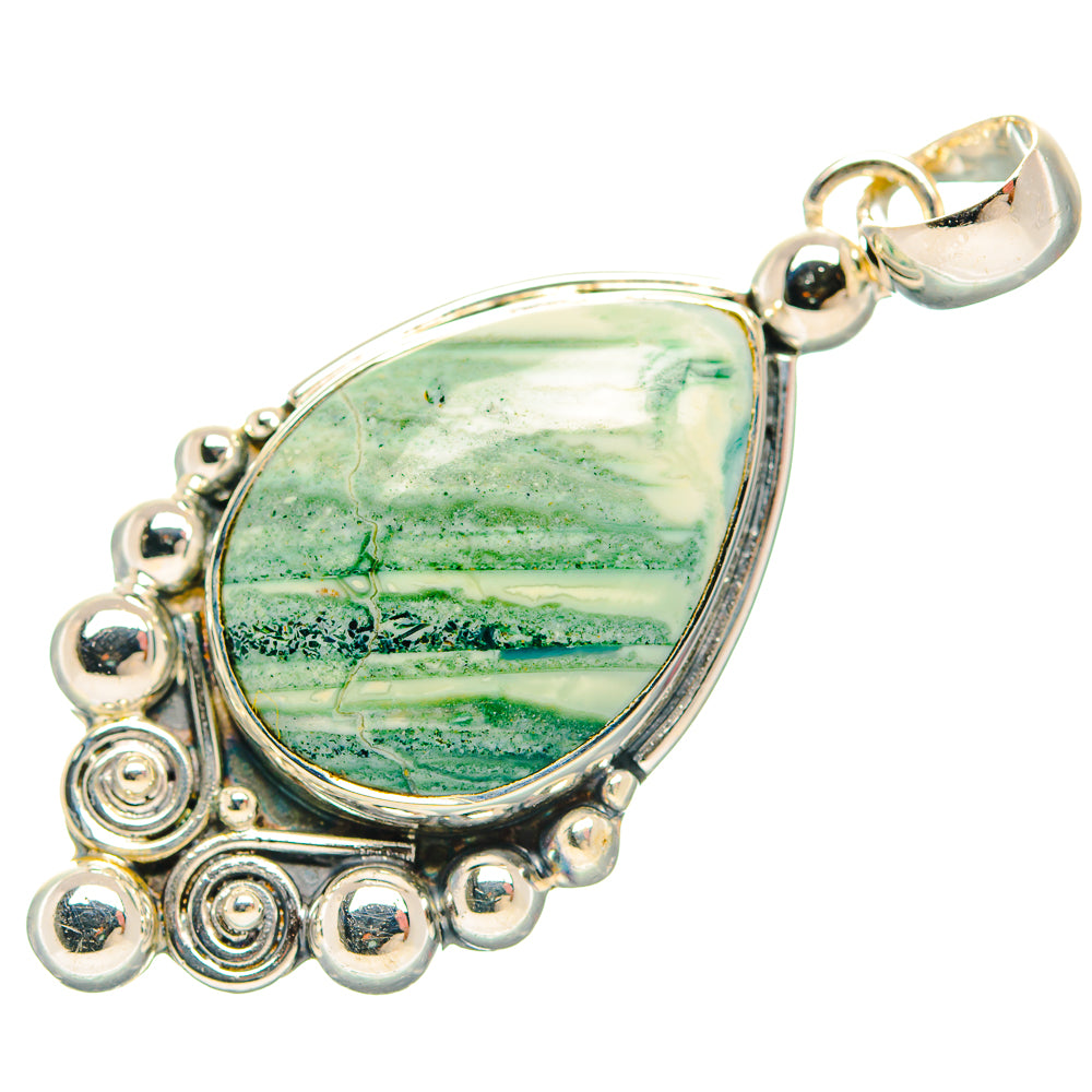 Plume Agate Pendants handcrafted by Ana Silver Co - PD31805 - Photo 2