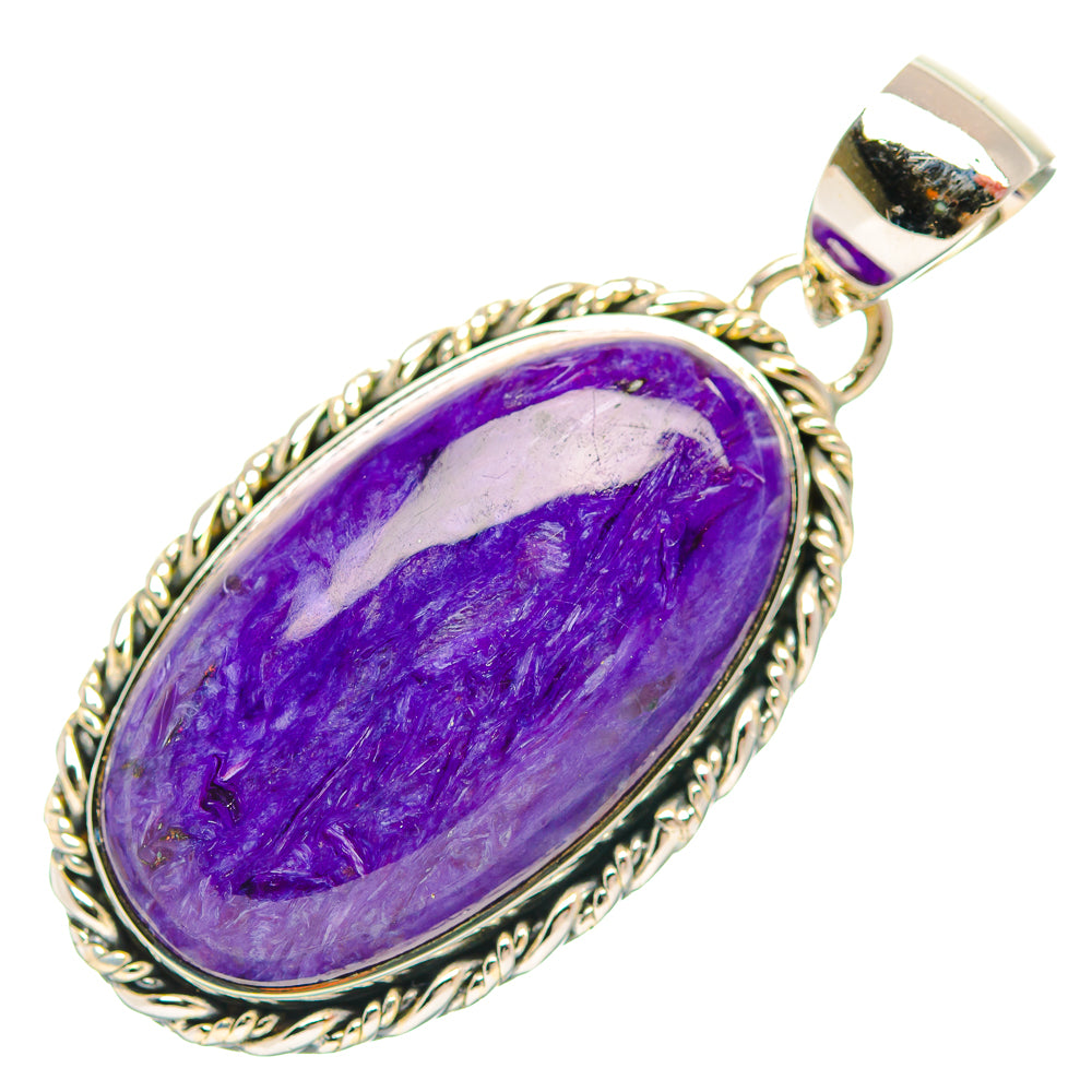 Ruby Zoisite Pendants handcrafted by Ana Silver Co - PD31808 - Photo 2
