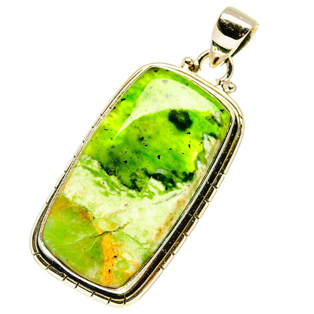 Australian Green Opal Pendants handcrafted by Ana Silver Co - PD3181