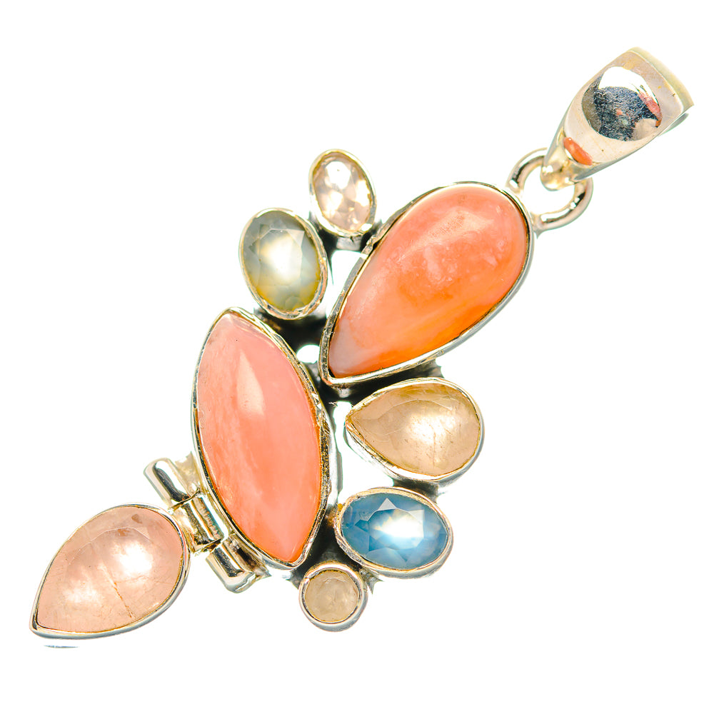 Ethiopian Opal Pendants handcrafted by Ana Silver Co - PD31821 - Photo 2
