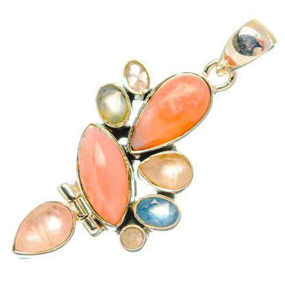 Ethiopian Opal Pendants handcrafted by Ana Silver Co - PD31821 - Photo 2